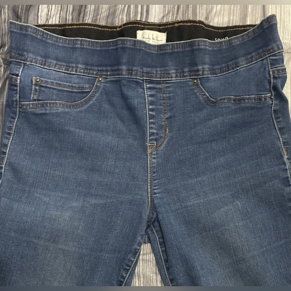 Nicole Miller Jeans Women’s 12 Blue Pull-On Soho High Rise Skinny Dark Wash - Picture 2 of 11